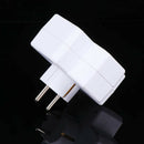 German/EU Plug Conversion Socket 1 to 2 Way Power Adapter w/Outlet Switch