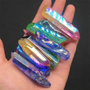 Large Lots Titanium Rainbow Aura Lemurian Quartz Crystal Point Healing Stone