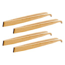 4 Pcs Bamboo Angled Reptile Lizard Bird Terrarium Feeding Tongs Tweezers 16.5cm