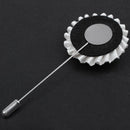 Mens Delicate flower Plug-in Suit brooch white L9Y7