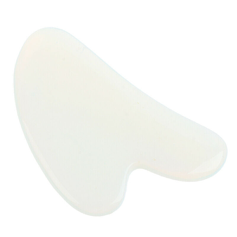 1X Guasha Board Opalite Stone Scraper Massage Tool Heart Shaped Massage Pres Bj