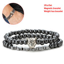 Crosses Hematite Stone Bead Bracelet Men Unique Charms  Handmade Jelry Gift SE