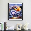DIY Diamond Painting Cross Stitch Dolphins Needlework Mosaic Home Decor