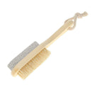 Wood Pumice Stone Foot Massage Brush Feet Exfoliating Remover Scrubber Tool