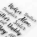 DIY Family Members Silicone Clear Stamps Scrapbook/Album Cards Paper Craft
