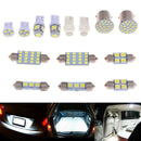 14Pcs LED Interior Package Kit W5W T10 36mm Map Dome License Plate Lights Whit@