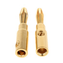 2 Pieces 4mm Banana Plug Speaker Wire Pure Copper Connectors Open Screw HiFi