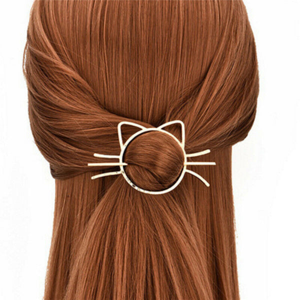 Women Kids Cute Animal Cat Hair Pin Hair Clip Barrette Pin Hair Accesseries Gw