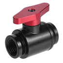 G1/4 Vent Valve Aluminum Handle Double Inner Teeth Waterway Control(Red)