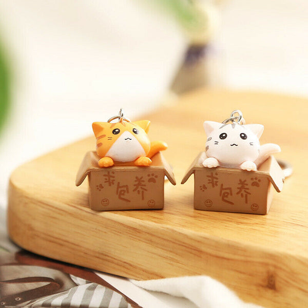 Cartoon Cute Cat Pendant Keychains Metal Key Rings Women Bag Car Key Chain Gi MO