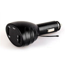 3 In 1 Digital Led Voltmeter Thermometer Monitor Dual Usb Car Charger 12V/2 P6Y2