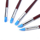 5pc Silicone Nail Art Design Stamp Pen 8mm Brush UV Gel Carving Craft PencilJ%ã€Š