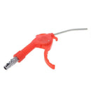 Spring Loaded Trigger Bent Tube Nozzle Air Blow Gun Red Dust Cleaner w/ Adapter