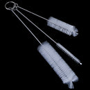 White 3Pcs Lab Test Tube Cleaning Brush Household Kitchen Bottle   Clean Tool Nw