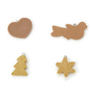 17Pcs Animal Snowflake Biscuits CHRISTMAS Hand Made Polymer Clay A