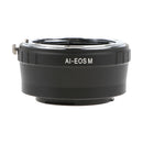 Lens Adapter for Nikon AI Lens AIS to Canon EOS EF-M Mirrorless Camera Body