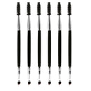 6pcs Double Ended Eyebrow Brush Eyelash Brush Wooden Handle Eye Makeup Tool