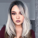 Ombre Wig Party With 3 Tones Synthetic Halloween Straight Heat Resistant Fiber