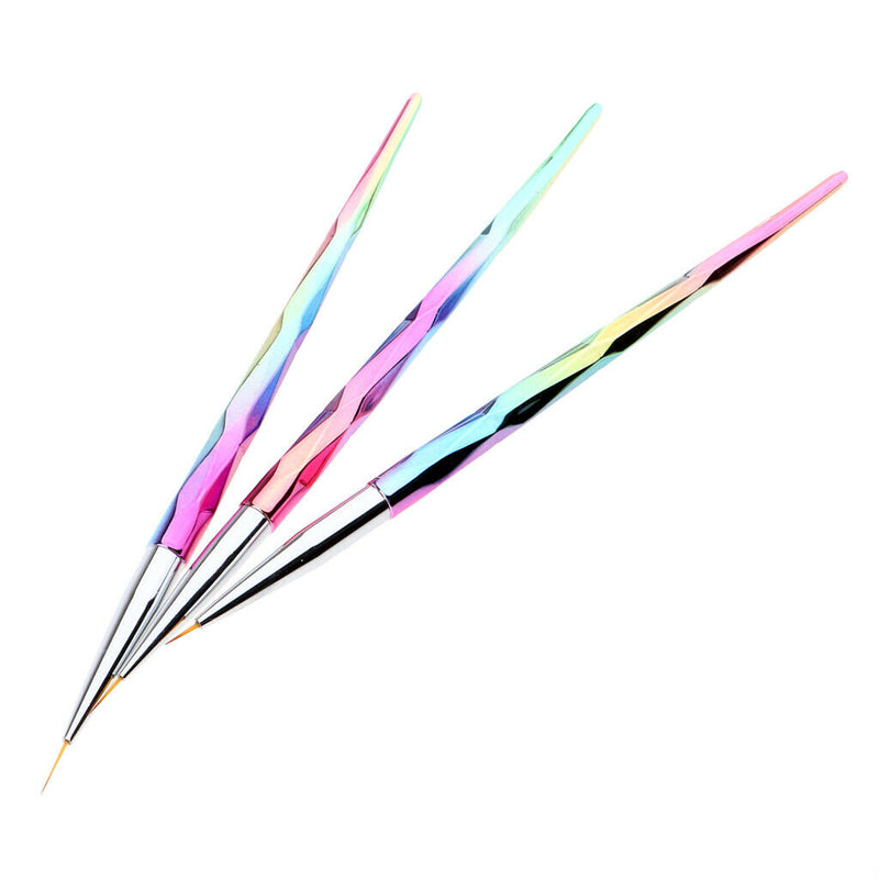 3Pcs 3 Sizes Round Pointed Tips Paintbrushes for Detail Painting Fine Tip Paint