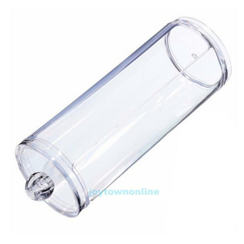 Clear Acrylic Makeup Storage Holder Case Cosmetic Cotton Pad Swab Organizer Box