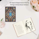 DIY Mandala Special Shaped Diamond Painting 50 Pages A5 Sketchbook Notepad