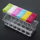 6pcs/Set Kitchen Spice Storage Bottle Jars Clear Salt Pepper Seasoning Box