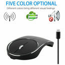 USB Aluminum Alloy Wireless Mouse Charging Silent Silent Office Portable Fa O7G3