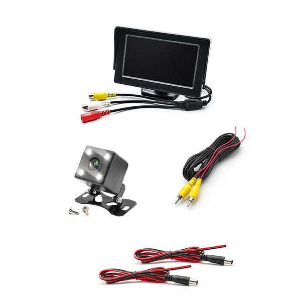 2In1 Car Parking System Kit 4.3 InchTft Lcd Color Rearview Display Monitor  R3R8