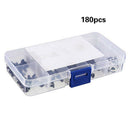 180pcs Alloy Steel M3 Hex Socket Button Head Round Heat Screw Assortment K LVY