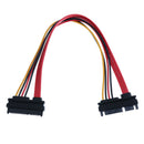 SATA (7+15) 22Pin Male To Female 12Inches (30CM) Data and Power Combo Extension