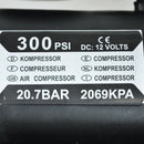 12v Car Auto Electric Pump Air Compressor Portable Tire Inflator 300ps