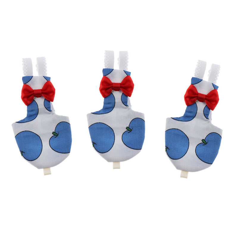 3 x Cloth Breathable Cockatiel Parrot Bird Diaper Nappy Flight Suit - Pet Bird