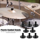 8pcs Drum Cymbal Sleeves Set Plastic Cymbal Stands with Black Flange Base