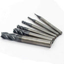 6Pcs 4 Flutes End Mills Set for Steels Square CNC Carbide Milling Cutter Sp X2E2