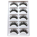 Fashion Party False Eyelashes Lashes Voluminous Eye Lashes 5 Pair Makeup Tool