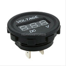 12V-24V Car Motorcycle LED DC Digital Display Voltmeter Meter Waterproof Blue