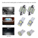 11pcs T10 3030 SMD LED Car Interior Reading Light License Plate Lamp Bulbs