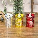 1 Set 3 Pcs Christmas Candlestick Led Light Simulation Candle Wind Lights SmA5V8