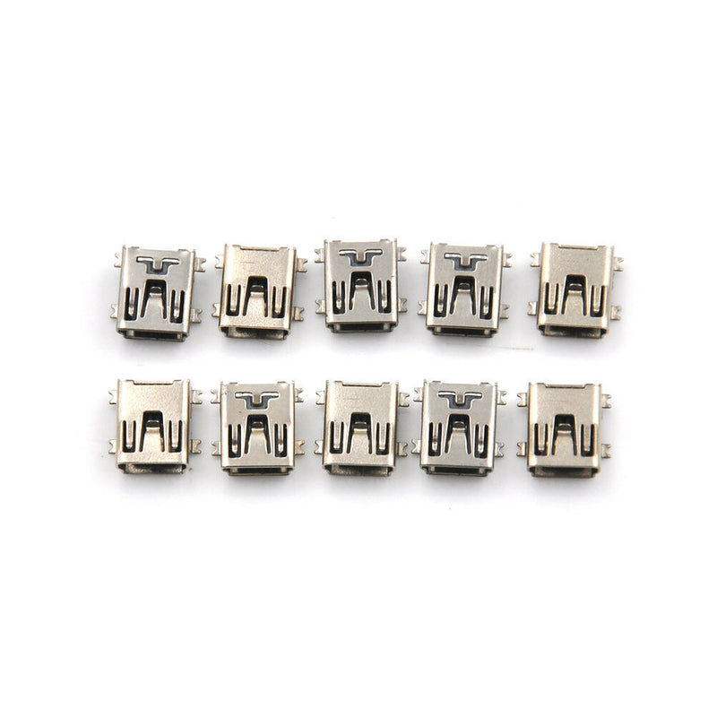 10x Micro USB Connector 5pin seat Jack Inserting Plate seat MiniUsb Connector Gw