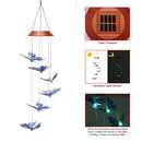 Butterfly Solar LED Wind Chime Light Hanging Lamp Outdoor Landscape Decor