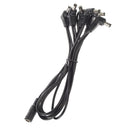 Black 6 Way Right Angle Daisy Chain Splitter Cable, Wear-Resistance