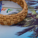 Fashion Handmade Straw Rattan Bracelet Simple Big Round Rattan Bracelet Wom