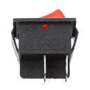 16A/250VAC 20A/125VAC Red Indicator Light 4 Pin ON/OFF DPST Rocker Switch 2 N9H1