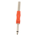 1x 1/4'' Mono Jack Audio Adapter Connector for Headphone Mixer Amplifier Red
