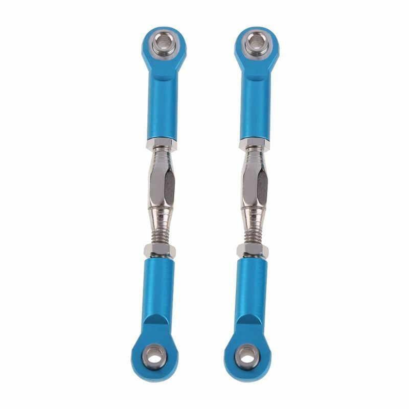 2Pcs Aluminum 166017 Steering Linkage Upgrade Parts for 1:10 HSP RC Car Blue Y9P