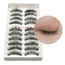 10 Pairs Pro False Eyelashes Black Eye Lashes Long Natural For Makeup Attractive