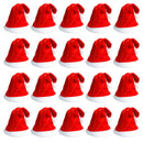 Golden Velvet Christmas Hat Plush Santa Claus Cap Festival Costume (20pcs) A