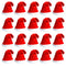 Golden Velvet Christmas Hat Plush Santa Claus Cap Festival Costume (20pcs) A#S