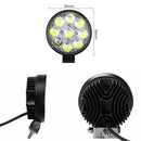 2x 27W 9LED Round Flood Fog Work Light Bar Lamp For Truck Tractor SUV FE TWB Gw