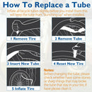 2Pieces 28 Inch Bike Tube Bicycle Tube Mountain Tube, 700 x28-32c Presta Valve